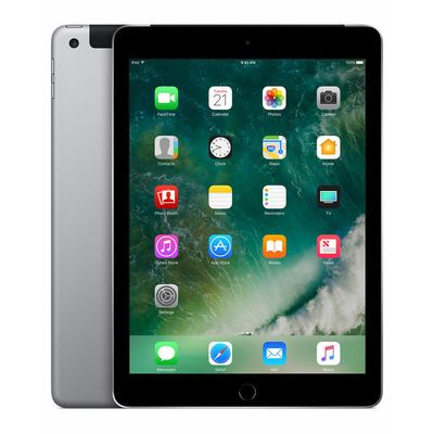 Apple iPad - 6. Generation (2018) - 128 GB - Wi-Fi + Cellular - Space Grau - Normale Gebrauchsspuren