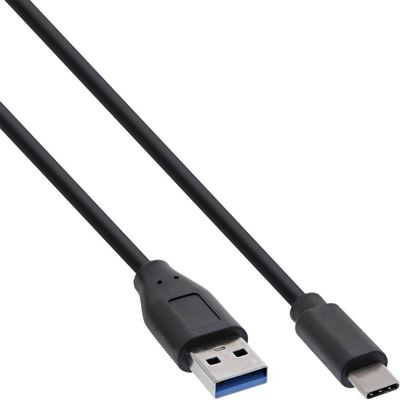 InLine USB 3.1 Kabel, Typ C Stecker an A Stecker, schwarz, 1,5m