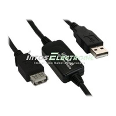InLine USB 2.0 Aktiv-Verlängerung, "Repeater", Stecker A an Buchse A, 10m
