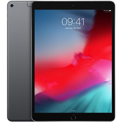Apple iPad Air 3 - 3. Generation (2019) - 256 GB - Wi-Fi + Cellular - Space Grau - Normale Gebrauchsspuren