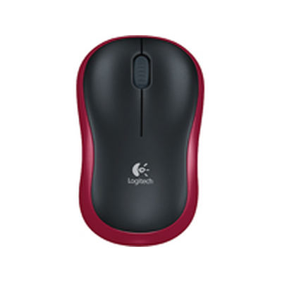 Logitech Wireless Mouse M185 rot - Schwarz/Rot