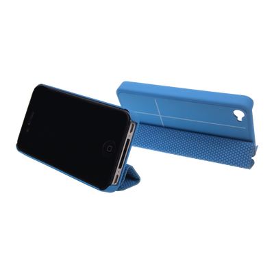 Schutzhülle für das iPhone 4/4S mit Magnet Cover zum Aufstellen - blau