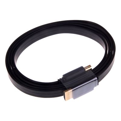 Flaches HDMI 1.4 Kabel (HDMI Ethernet) - 1,5 m - schwarz
