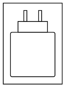 Lieferung inklusive USB-C Ladegerät.