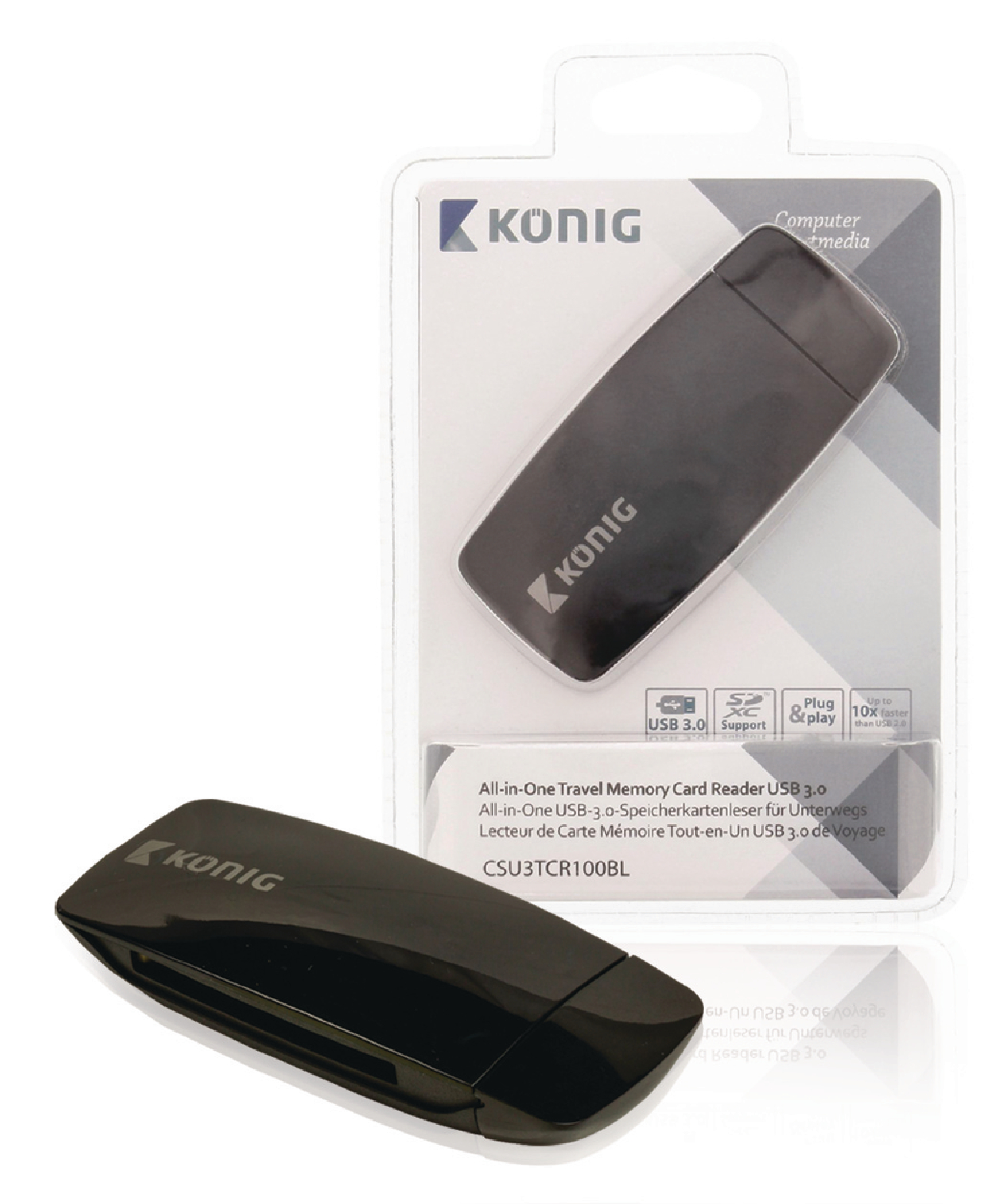 sfærisk computer Gå tilbage König all-in-one travel memory card reader USB 3.0 | LapStore.de
