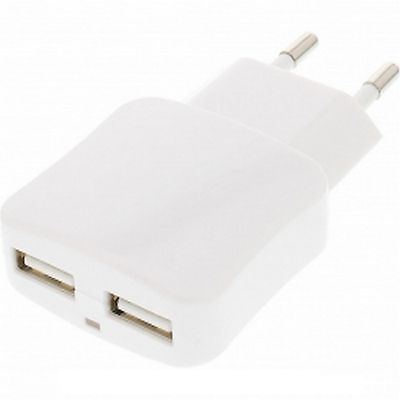 InLine USB Netzteil 2-fach, Ladegerät, Stromadapter, 100-240V zu
