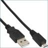 InLine® Micro-USB 2.0 Kabel, USB-A Stecker an Micro-B Stecker - - 1,5m