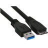 InLine® USB 3.0 Kabel, A an Micro B, schwarz - - 1m