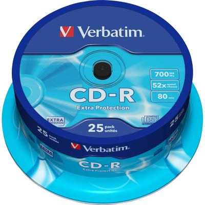 VERBATIM CD-R 80 min. / 700 MB 52x 25er-Pack Spindel DataLife Plus
