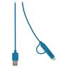 Valueline USB 2.0 A an Micro B mit Lightning-Adapter - 1 m - blau