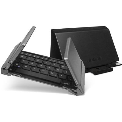 InLine BT-Quick faltbare Bluetooth Tastatur, mit Hülle, schwarz