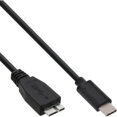 InLine® USB 3.1 Kabel, Typ C Stecker an Micro-B Stecker, schwarz, 1m