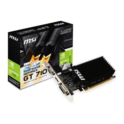 MSI GeForce GT710 - 2GB - Passiv - Low & High Profile - 1xDVI/1xHDMI/1xVGA
