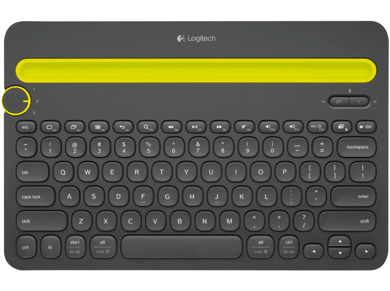 Logitech K480 Bluetooth Multi-Device Keyboard schwarz (DE)