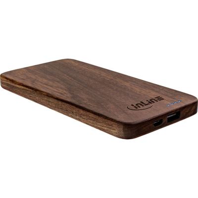 InLine® woodplate, USB Powerbank 5.000mAh