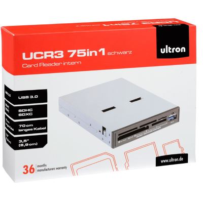 Ultron UCR3 75-in-1 USB 3.0 SDHC SDHX 3,5" Kartenlesegerät intern