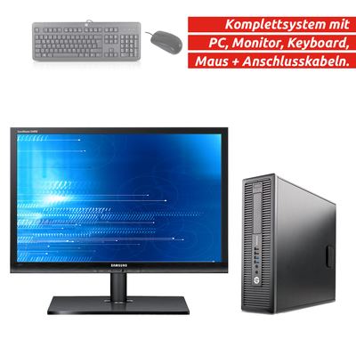 HP Elitedesk 800 G1 & Samsung S27A650D 27" - Win 7 - Komplettsystem