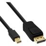 InLine Mini DisplayPort zu DisplayPort Kabel - Stecker / Stecker - 2m - schwarz