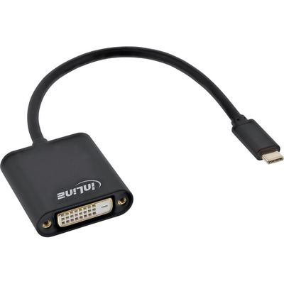 InLine USB-C Adapter, USB Typ-C Stecker zu DVI Buchse