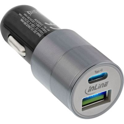 InLine USB KFZ Ladegerät 12V/24V - Quick Charge - USB-A + USB Typ-C