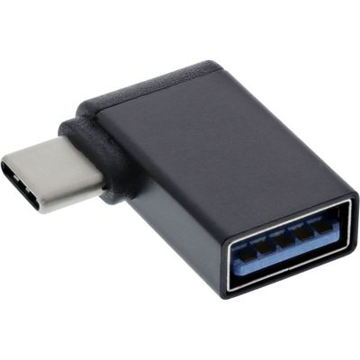 InLine® USB 3.1 Adapter OTG, Typ C Stecker an A Buchse 90° gewinkelt (Gen.1)