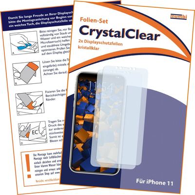 Displayschutzfolie 2 Stck. CrystalClear für Apple iPhone 11