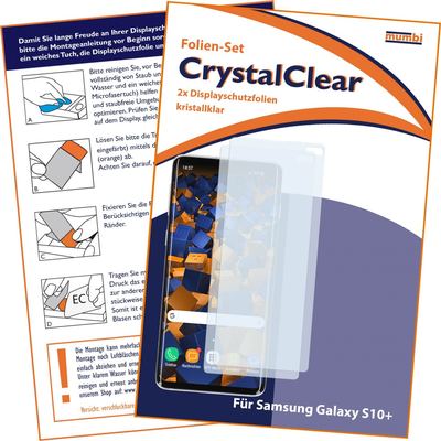 Displayschutzfolie 2 Stck. CrystalClear für Samsung Galaxy S10 Plus