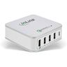 InLine Quick Charge 3.0 USB Netzteil, 4x USB A + USB Type-C, 40W, weiß