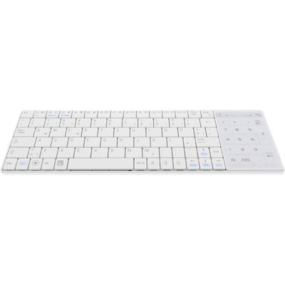 Inline Mini Bluetooth Tastatur mit Touchpad - Weiß