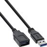 InLine® USB 3.0 Verlängerung, A Stecker / Buchse, schwarz, 5m