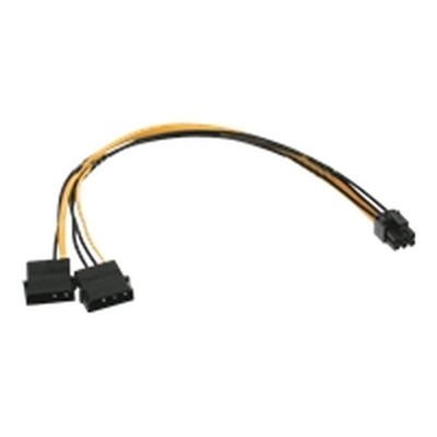 InLine Strom Adapter intern, 2x4pol zu 6pol für PCIe (PCI