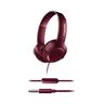 Philips BASS+On-Ear Headphones w/Mic Red