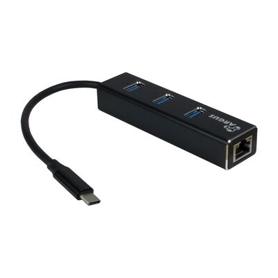 Argus IT-410 - USB Type-C Gigabit LAN-Adapter mit 3-fach USB 3.0 Hub