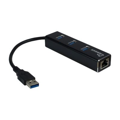 Argus IT-310 - USB 3.0 Gigabit LAN-Adapter mit 3-fach USB 3.0 Hub