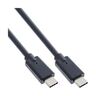 InLine USB 3.2 Gen 2x2 Kabel, USB Typ-C Stecker zu Stecker - 4K/60Hz - PD 100W - 2m - schwarz