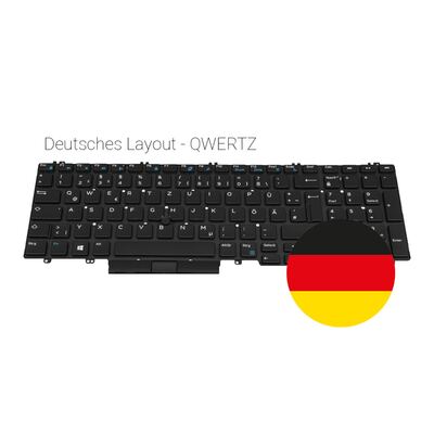 Deutsches Keyboard LED Backlight Dell Precision 7530 7730