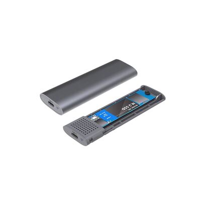 M.2 NVMe SSD + Gehäuse - USB 3.2 Gen1 Type-C - 256GB