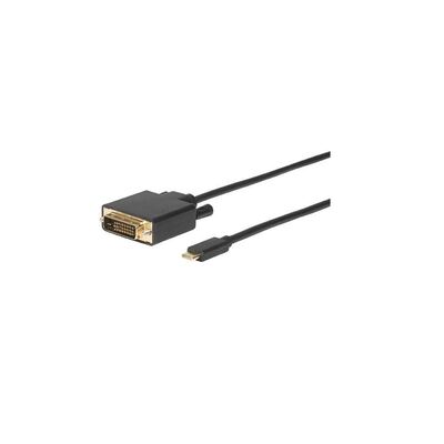 MicroConnect USB-C to DVI-D (24+1) Dual-Link adapter Cable 1,8m