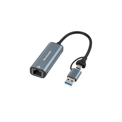MicroConnect USB-C / A to RJ45 network Gigabit Adapter