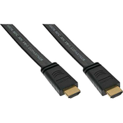 InLine High Speed HDMI Flachkabel mit Ethernet 10 m - Schwarz