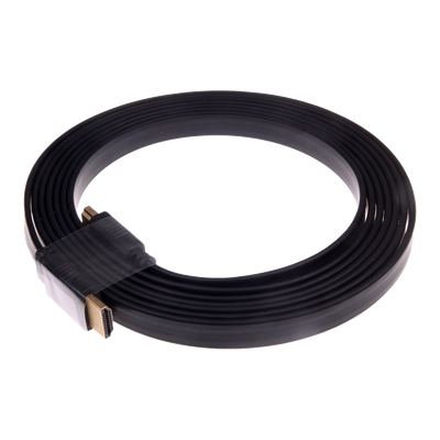 Flaches HDMI 1.4 Kabel (HDMI Ethernet) - 3 m - schwarz