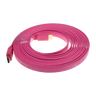 Flaches HDMI 1.4 Kabel (HDMI Ethernet) - 5 m - pink