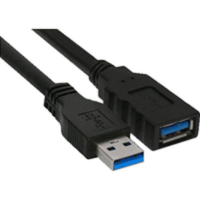 InLine® USB 3.0 Verlängerung, A Stecker / Buchse, schwarz, 3m