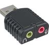 InLine® USB Mini Audio Konverter - USB auf 3,5mm Stereo Klinke-Out & Mircofon-In